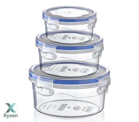 Pojemnik plastikowy 500ml OKRĄGŁY SAVER BOX z pokrywką Chomik