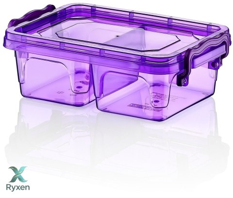 Pojemnik plastikowy 500ml PROSTOKĄT MULTI BOX dzielony z pokrywką KOLOR Chomik