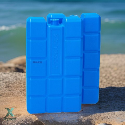 Wkłady mrożące 2 szt. 400 ml do lodówki turystycznej, atestowane do kontaktu z żywnością, 16x9,3x3,2 cm Kamai COOLBOX