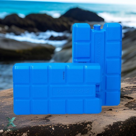 Wkłady mrożące 2 szt. po 240 ml do lodówek turystycznych i toreb termicznych, nietoksyczne, 8x15 cm Kamai COOLBOX
