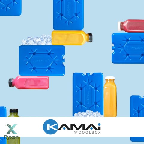 Wkład mrożący 400 ml do lodówki turystycznej, płaski, 25x20 cm, bezpieczny do kontaktu z żywnością Kamai COOLBOX