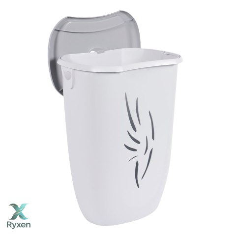 Kosz na pranie FLORA z pokrywą 40L SZARY Kamai EDA