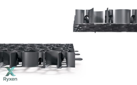 Kratka trawnikowa - parkingowa 50x50cm CZARNA Gardenplast