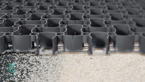 Kratka trawnikowa - parkingowa 50x50cm CZARNA Gardenplast