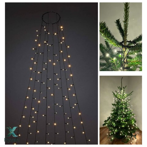 Kurtyna świetlna 160 lampek LED na choinkę Kamai Christmas Decorations