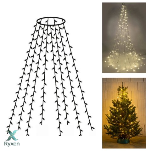 Kurtyna świetlna 300 lampek LED na choinkę FHS