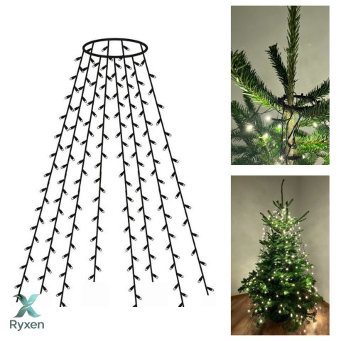 Kurtyna świetlna 300 lampek LED na choinkę FHS