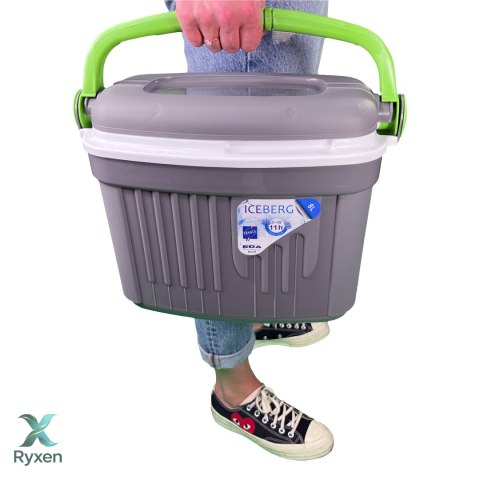 Lodówka turystyczna 8 L na wkłady mrożące, szara, 36x21x28 cm Kamai COOLBOX
