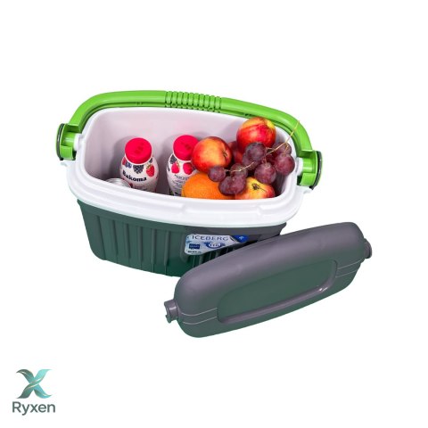Lodówka turystyczna 8 L na wkłady mrożące, szara, 36x21x28 cm Kamai COOLBOX