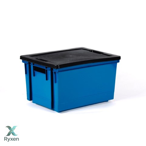 Pojemnik plastikowy 50L HANDLING z pokrywą NIEBIESKIE Kamai EDA