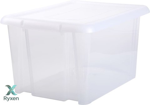 Pojemnik plastikowy 80L FUNNY z pokrywą TRANSPARENTNY Kamai EDA