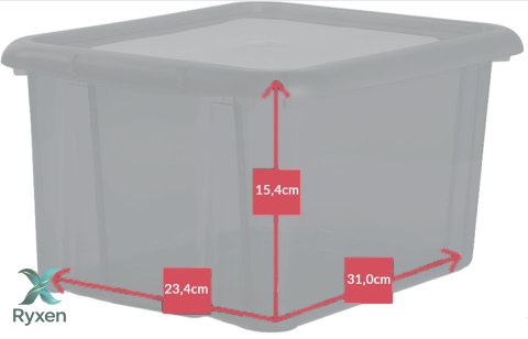 Pojemnik plastikowy 8L FUNNY z pokrywą TRANSPARENTNY Kamai EDA