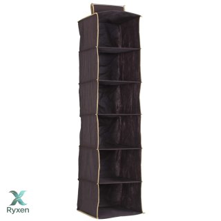 Organizer 6-częściowy 30x30x120cm wiszący do szafy BRĄZOWY Aroma Smak