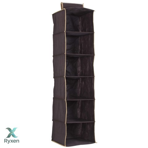 Organizer 6-częściowy 30x30x120cm wiszący do szafy BRĄZOWY Aroma Smak