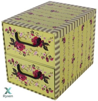 Pudełko kartonowe 2 szuflady pionowe PROWANSALSKIE ZIELONE Aroma Smak