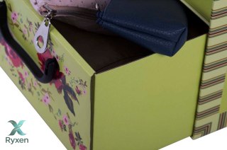Pudełko kartonowe 2 szuflady pionowe PROWANSALSKIE ZIELONE Aroma Smak