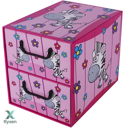 Pudełko kartonowe 2 szuflady pionowe SAWANNA ZEBRA Aroma Smak