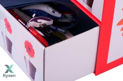 Pudełko kartonowe 2 szuflady poziome DONICZKI GERBERY Aroma Smak