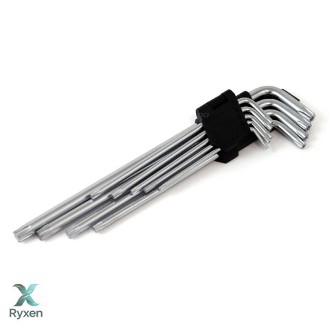 Klucze torx długie 230 mm 9 szt. tkl amio-01039 AMiO