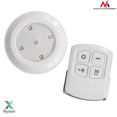 Lampa 6 LED Maclean, zestaw z pilotem, na baterie, 3xAAA, MCE165 Maclean