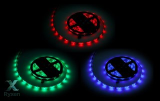 Sznur diodowy 5m Rebel RGB(150x5050 SMD), wodoodporny -- białe PCB Rebel