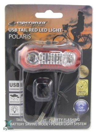 EOT021 Esperanza lampka led rowerowa na tył usb polaris Esperanza