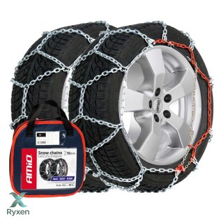 Łańcuchy śniegowe 16 mm 4x4 kb-220 amio-02118 AMiO