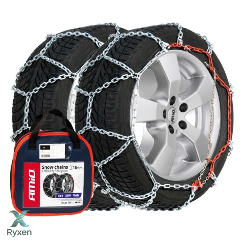 Łańcuchy śniegowe 16 mm 4x4 kb-220 amio-02118 AMiO