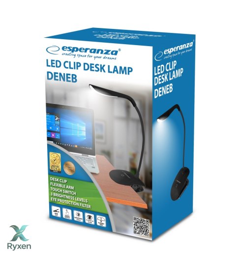 ELD104K Esperanza lampka biurkowa led deneb czarna Esperanza