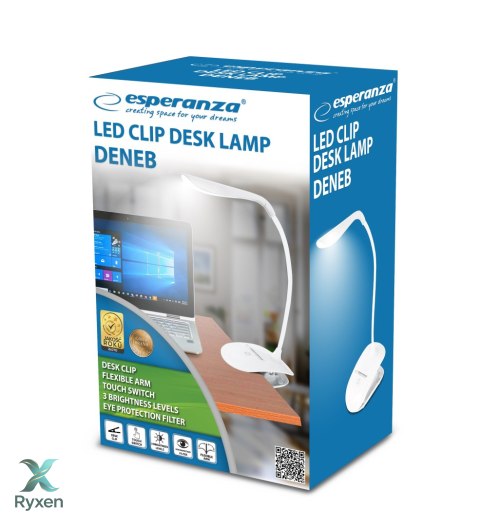 ELD104W Esperanza lampka biurkowa led deneb biała Esperanza
