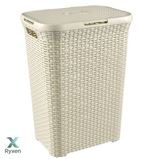 Kosz na bieliznę Curver Natural Style 60L kremowy Curver