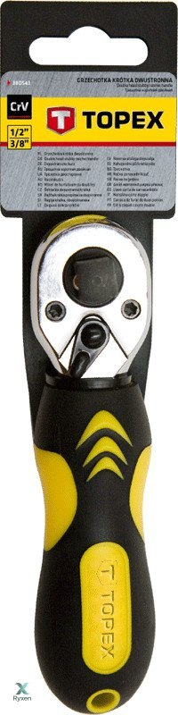 Grzechotka krótka podwójna 1/2" x 3/8", 175 mm TOPEX
