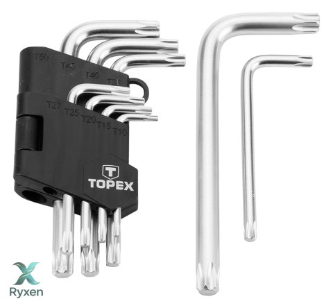 Klucze Torx T10-T50, zestaw 9 szt. TOPEX