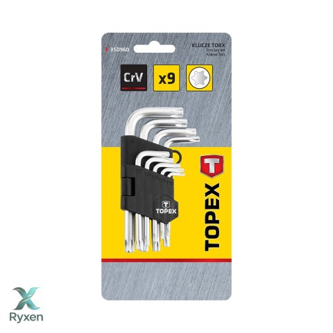 Klucze Torx T10-T50, zestaw 9 szt. TOPEX