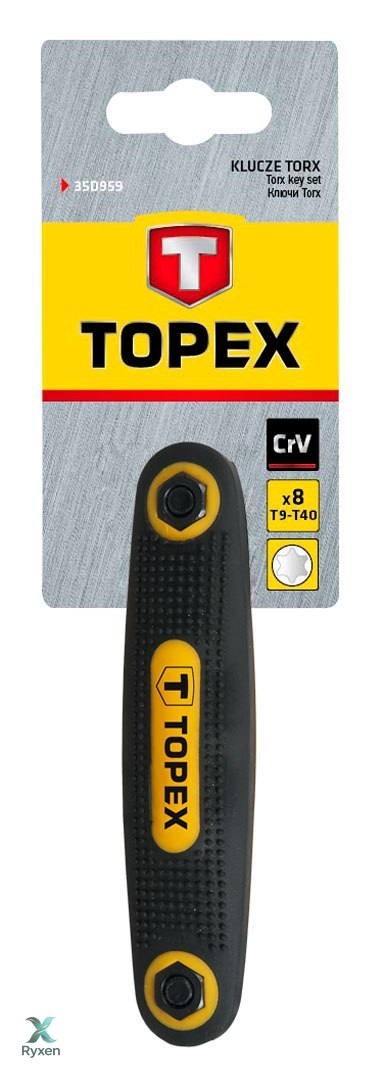 Klucze Torx T9-T40, zestaw 8 szt. TOPEX