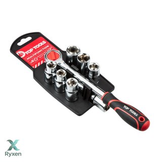 Klucze nasadowe 1/2", zestaw 8 szt. Top Tools