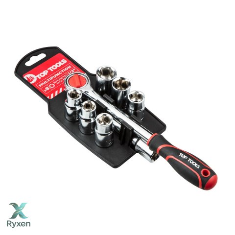 Klucze nasadowe 1/2", zestaw 8 szt. Top Tools