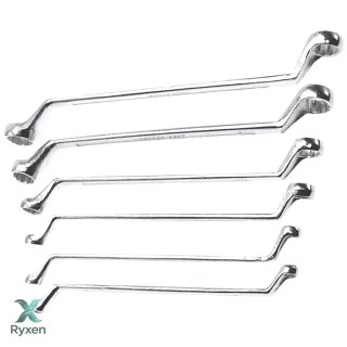 Klucze oczkowe odgięte 6-17 mm, zestaw 6 szt. Top Tools