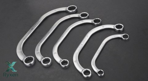 Klucze oczkowe wygięte 9-22 mm, zestaw 5 szt. NEO TOOLS