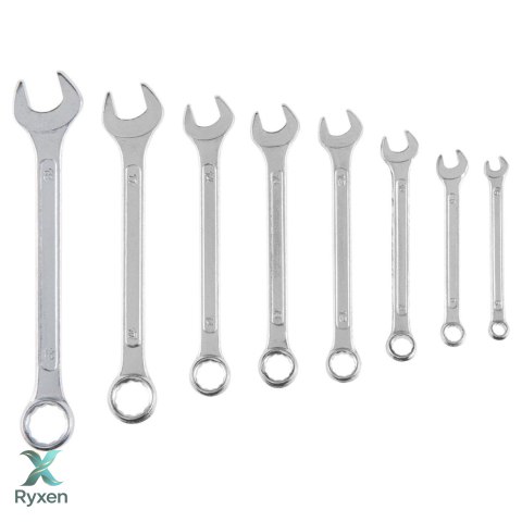 Klucze płasko-oczkowe 6-19 mm, zestaw 8 szt. Top Tools
