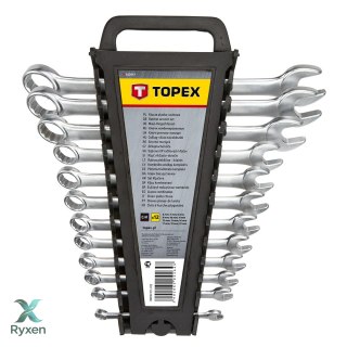 Klucze płasko-oczkowe 6-22 mm, zestaw 12 szt. TOPEX
