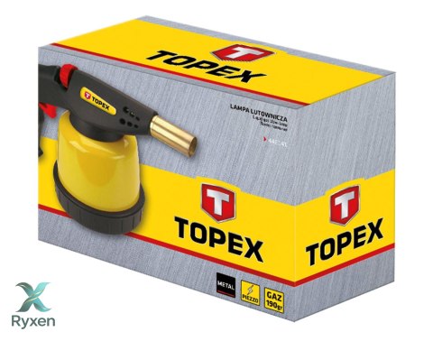 Lampa lutownicza gazowa na naboje 190 g, zapłon piezo TOPEX