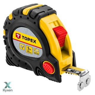 Miara zwijana stalowa 5 m x 25 mm, magnes TOPEX