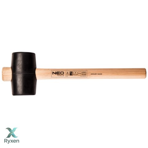 Młotek gumowy 65 mm, 425 g, trzonek hikorowy NEO TOOLS