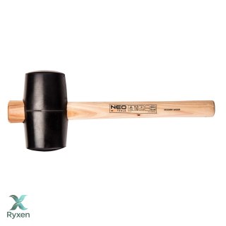Młotek gumowy 90 mm, 1200 g, trzonek hikorowy NEO TOOLS
