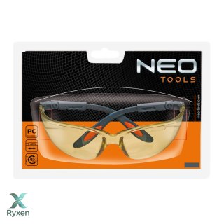 Okulary ochronne poliwęglanowe, żółte soczewki NEO TOOLS