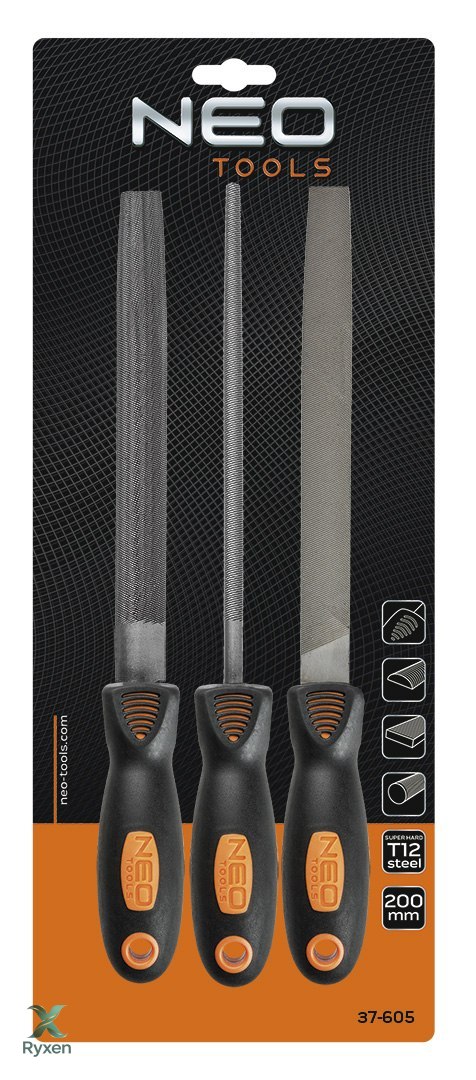 Pilniki do metalu, zestaw 3 szt. NEO TOOLS