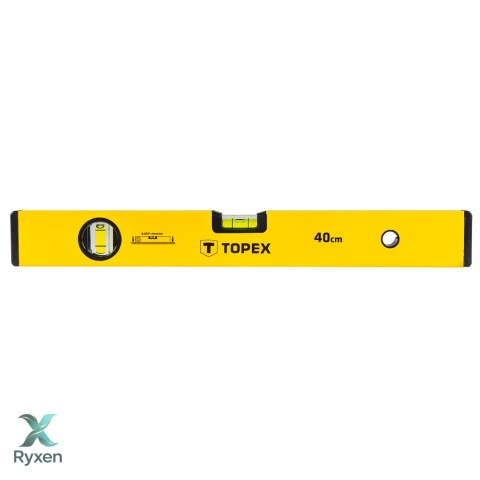 Poziomnica aluminiowa typ 500, 40 cm, 2 libelle TOPEX