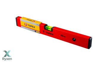 Poziomnica aluminiowa typ 500, 40 cm, 2 libelle TOPEX