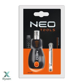 Wkrętak odwracalny płasko-krzyżowy 6.0 mm x PH2, CrV NEO TOOLS